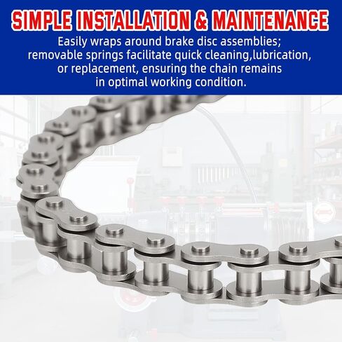 Motoparty Chain Silencer Band with Nickel-plated Surface for Ammco Brake Lathes Machined for Solid Rotors with 10mm Thickness Includes 3 Removable Springs as Shock-absorbing Tool Accessories in Saudi Arabia