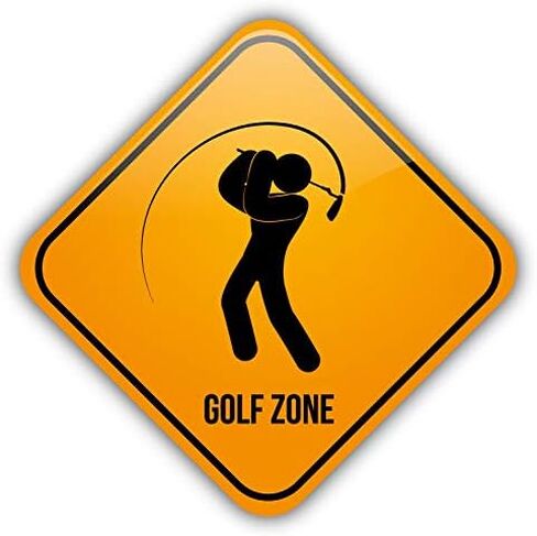 Golf Zone Sign Vinyl Decal Sticker Waterproof Car Decal Bumper Sticker 5" in Saudi Arabia