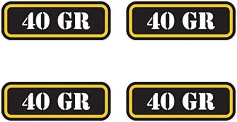 (4X) 40 GR Ammo Can Sticker Set Decal Self Adhesive Molon Bullet Type 2 Grain FA Graphix in Saudi Arabia