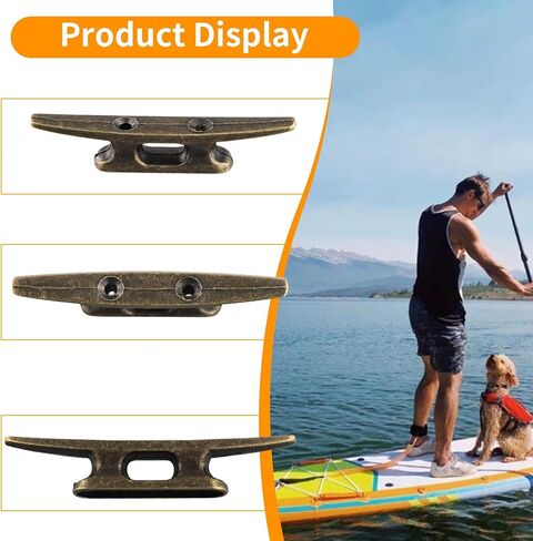 Boat Dock Cleat 4 inch for Mooring Boat Bronze Host cast Iron Suitable nauical Beach Lake Maritime Decor,4Pcs in Saudi Arabia
