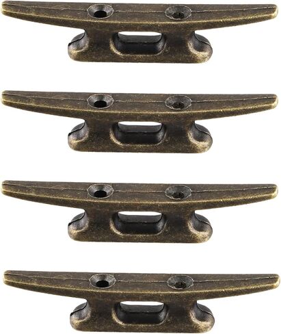 Boat Dock Cleat 4 inch for Mooring Boat Bronze Host cast Iron Suitable nauical Beach Lake Maritime Decor,4Pcs in Saudi Arabia