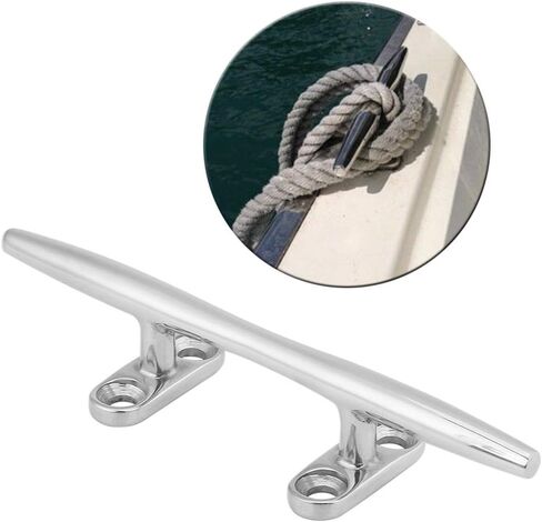 6 Inch Boat Cleat, Stainless Steel Open Base Mooring Dock Deck Rope Cleat for Marine Yacht, Boats, Kayak in Saudi Arabia