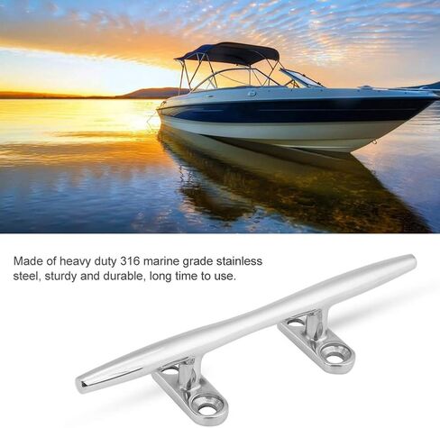 6 Inch Boat Cleat, Stainless Steel Open Base Mooring Dock Deck Rope Cleat for Marine Yacht, Boats, Kayak in Saudi Arabia