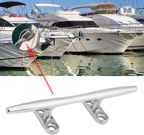 6 Inch Boat Cleat, Stainless Steel Open Base Mooring Dock Deck Rope Cleat for Marine Yacht, Boats, Kayak in Saudi Arabia