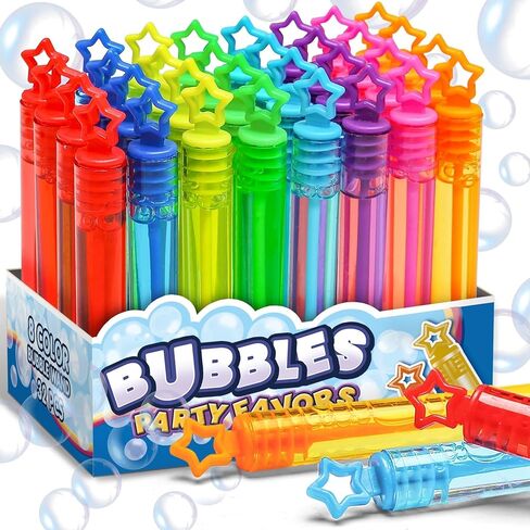 32 PCS 8 Colors Neon Bubbles Party Fords for Kids ، Mini Star Bubble Wand في صندوق الهدايا كقائد جودي ، هدايا الفصل الدراسي ، لعبة كرنفال ، ألعاب ، أعياد الميلاد ، لوازم الحفلات للأطفال الصغار in Kuwait