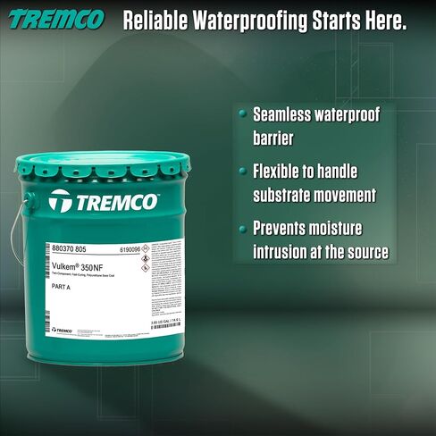 Tremco Vulkem 350NF Roller Grade Waterproof Coating – Low VOC, Fast Cure, Elastomeric Base Coat for Concrete & Metal in Saudi Arabia
