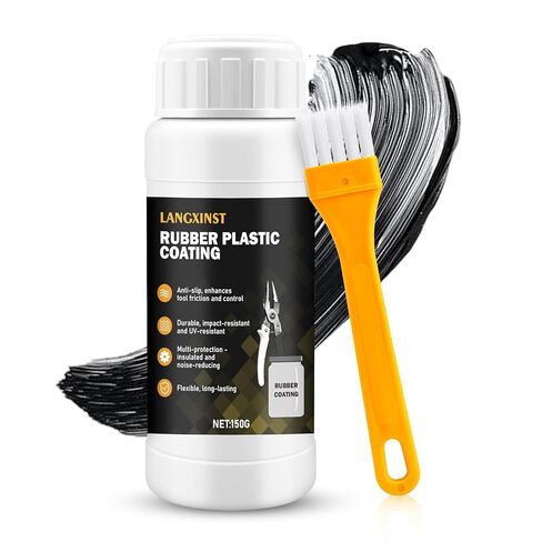 Tool dip Coating with Rubber, Liquid Rubber dip Coating, Protective Coating Rubber Sealant, Slip-Resistant, Waterproof, Flexible, Ideal for DIY Tool Making (Black) in Kuwait