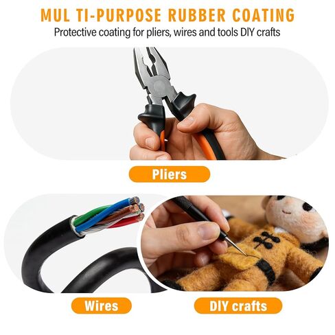 Tool dip Coating with Rubber, Liquid Rubber dip Coating, Protective Coating Rubber Sealant, Slip-Resistant, Waterproof, Flexible, Ideal for DIY Tool Making (Black) in Kuwait