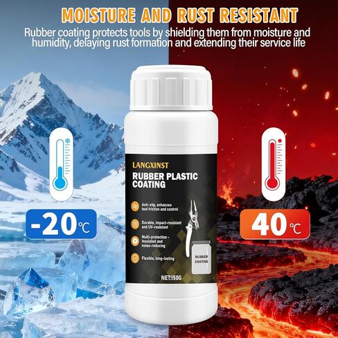 Tool dip Coating with Rubber, Liquid Rubber dip Coating, Protective Coating Rubber Sealant, Slip-Resistant, Waterproof, Flexible, Ideal for DIY Tool Making (Black) in Kuwait