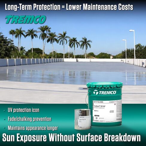 Tremco Vulkem 951NF Deck Coating – UV Stable, Low VOC, Abrasion Resistant Waterproof Top Coat for Pedestrian & Traffic Areas in Saudi Arabia