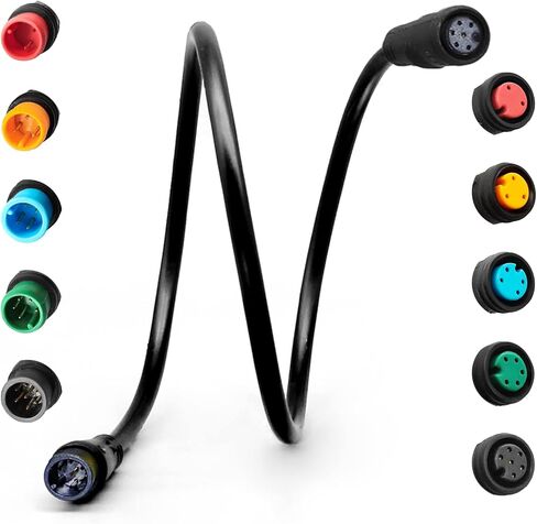 Ebike Extension Cable Julet 2Pin/3Pin/4Pin/5Pin/6Pin Waterproof Connector Female to Male DIY Electric Bicycle Brake Display Throttle Light Extension Signal Cable(6pin Male-Female) in Saudi Arabia
