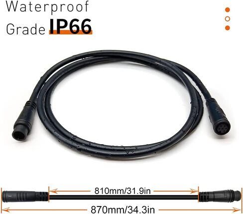 Ebike Extension Cable Julet 2Pin/3Pin/4Pin/5Pin/6Pin Waterproof Connector Female to Male DIY Electric Bicycle Brake Display Throttle Light Extension Signal Cable(6pin Male-Female) in Saudi Arabia