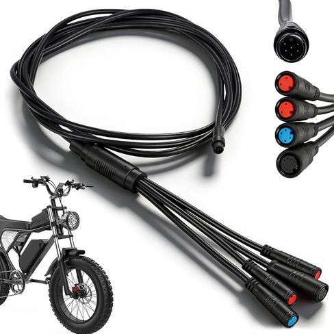 EBike 1T4 Connector Extend Cable, Universal Electric Bike Wiring Harness Throttle Brake Controller Display Connect Cable in Saudi Arabia
