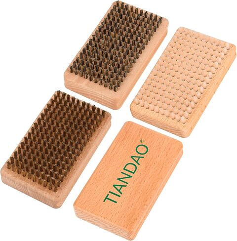 Ski Snowboard Wax Brush Pro Tuning Tool with Nylon, Horsehair Brass Options for Wax Removal, Base Cleaning and Polishing in Saudi Arabia
