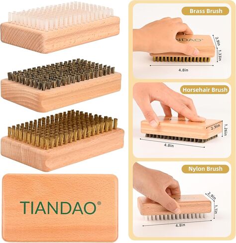 Ski Snowboard Wax Brush Pro Tuning Tool with Nylon, Horsehair Brass Options for Wax Removal, Base Cleaning and Polishing in Saudi Arabia
