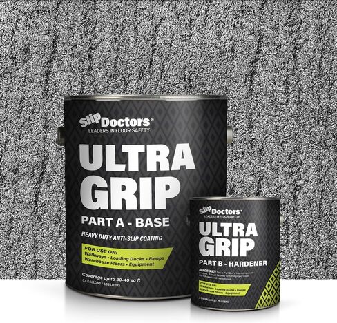 طلاء مضاد للانزلاق فائق القوة (درجة حرارة منخفضة، أسود) للأسطح الصناعية، جالون، إيبوكسي مكون من جزأين in Kuwait