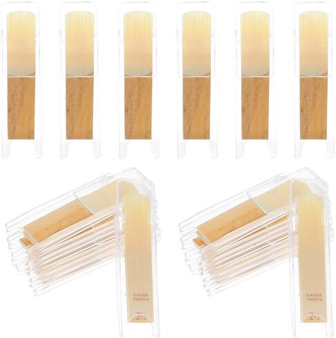 30pcs B-flat Soprano Saxophone Reeds Strength 2.5 Hard Natural Cane Material Jazz and Classical Musician Reed Set for Beginner and Professional Use in Saudi Arabia