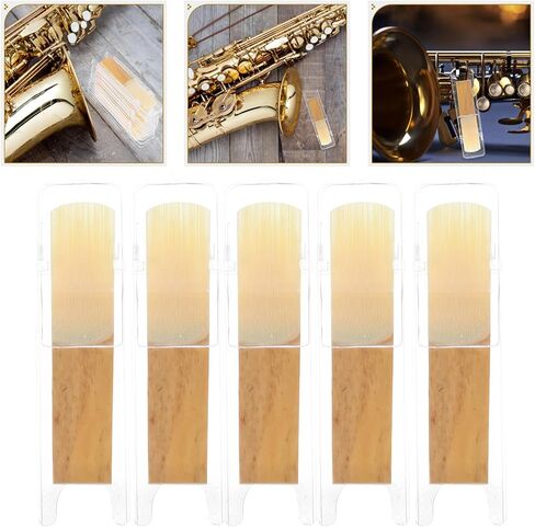 30pcs Traditional B-flat Soprano Saxophone Reeds Strength 2.5 with Plastic Storage Box for Student and Professional Woodwind Instrument Accessories in Saudi Arabia