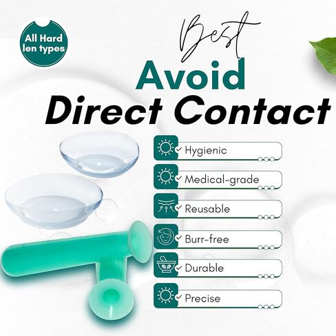 4PCS Hollow Hard Contact Lens Remover Tool Contact Lens Plunger Removal Insertion Soft Silicone Suction Cup only for Hard Lenses(OK/RGB Lens) Eye Contact Remover Applicator(not for Soft/Scleral Lens) in Kuwait