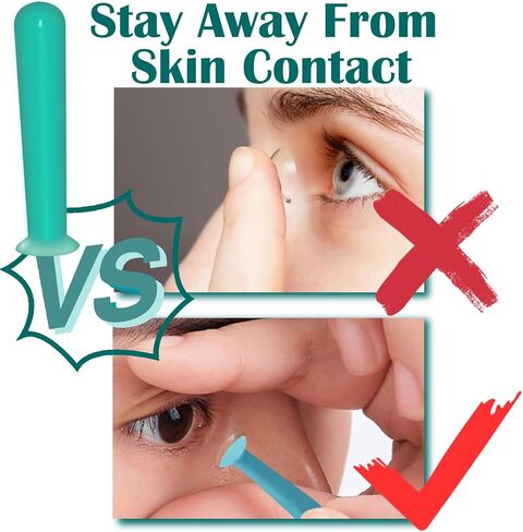 4PCS Hollow Hard Contact Lens Remover Tool Contact Lens Plunger Removal Insertion Soft Silicone Suction Cup only for Hard Lenses(OK/RGB Lens) Eye Contact Remover Applicator(not for Soft/Scleral Lens) in Kuwait