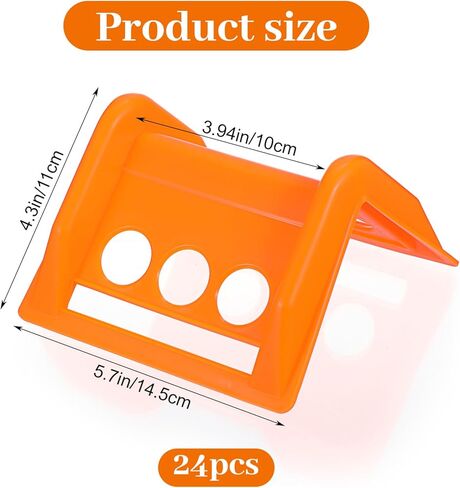 24 Pack Flatbed Edge Protector, Edge Corner Tie Down Protector for Up to 4 Inch Straps, Protects Cargo Edges, Flatbed Accessories Plastic Protectors (Orange) in Saudi Arabia