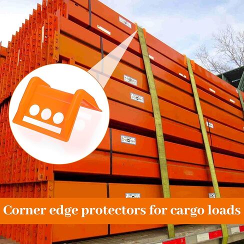 24 Pack Flatbed Edge Protector, Edge Corner Tie Down Protector for Up to 4 Inch Straps, Protects Cargo Edges, Flatbed Accessories Plastic Protectors (Orange) in Saudi Arabia