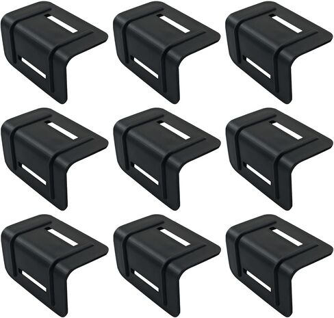 XGNG 50PCS Flat Corner Protector Black Plastic L Shaped Packing Clip Box Corner Protection Pad for Packaging Transportation Handling in Saudi Arabia