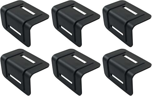 XGNG 50PCS Flat Corner Protector Black Plastic L Shaped Packing Clip Box Corner Protection Pad for Packaging Transportation Handling in Saudi Arabia
