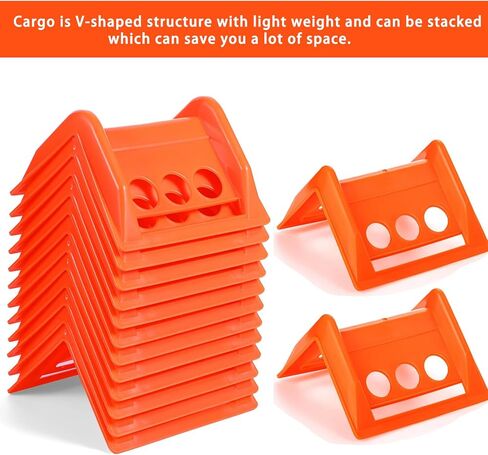 12 حزمة من حامل حامي الزاوية المسطحة وحزام السقاطة وواقي البضائع الثقيلة معدات مسطحة للشحن وحماية البضائع برتقالي in Kuwait