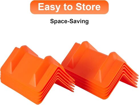 10 Pack 12" Flatbed Edge Protectors, 12" Winch Ratchet Straps Plastic Corner Protectors for Flatbed Cargo Load, Orange in Kuwait