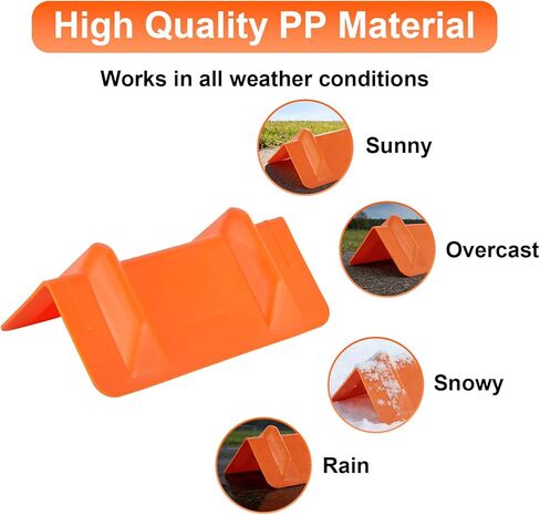 10 Pack 12" Flatbed Edge Protectors, 12" Winch Ratchet Straps Plastic Corner Protectors for Flatbed Cargo Load, Orange in Kuwait