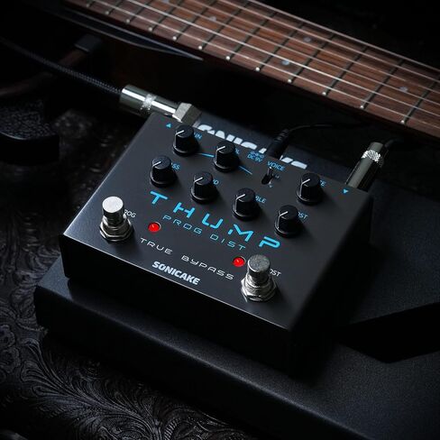 SONICAKE High-Gain Distortion Pedal, Built-in Independent Boost & Noise Gate Guitar Bass Effects Pedal, 2 Tone Modes, Pure Analog Circuit, True Bypass - Thump in Kuwait
