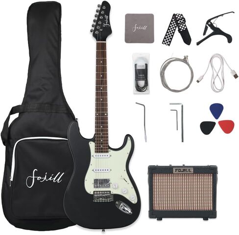 Fojill 39 Inch Electric Guitar Kit Set Beginner Starter Combo Package Bundle 20W Amplifier Amp Accessory Padded gig Bag,Picks, Cable,Strap,Extra Strings in Saudi Arabia