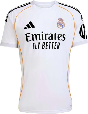 قميص أديداس فيني جونيور ريال مدريد 25/26 الأساسي مع رقعة دوري أبطال أوروبا (أبيض) in Saudi Arabia
