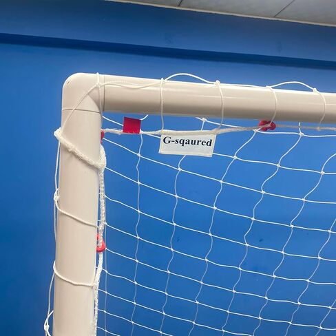 استبدال شبكة مرمى كرة القدم مقاس 8 × 4 × 3 أقدام - شبكة كرة قدم من مادة البولي بروبيلين شديدة التحمل لجميع المستويات، مناسبة لجميع الأحوال الجوية في الفناء الخلفي/المنتزه، باللون الأبيض (بدون إطار) in Kuwait