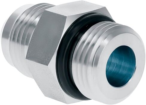 Straight Hydraulic Hose Adapter Fittings, 6400-04-04 1/4" Male JIC (7/16"-20 thread) x 1/4" Male ORB (7/16"-20 thread) Connectors x 5 pack in Saudi Arabia