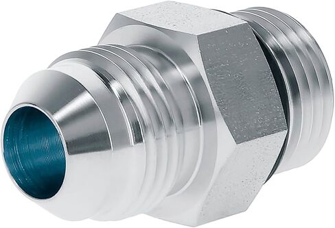 Straight Hydraulic Hose Adapter Fittings, 6400-04-04 1/4" Male JIC (7/16"-20 thread) x 1/4" Male ORB (7/16"-20 thread) Connectors x 5 pack in Saudi Arabia