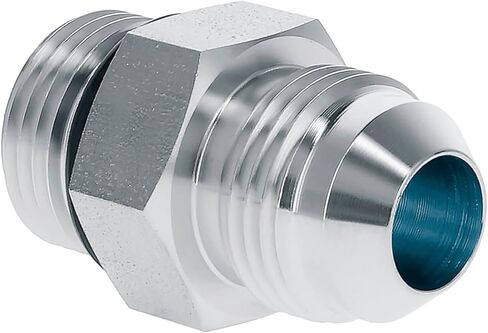Straight Hydraulic Hose Adapter Fittings, 6400-04-04 1/4" Male JIC (7/16"-20 thread) x 1/4" Male ORB (7/16"-20 thread) Connectors x 5 pack in Saudi Arabia