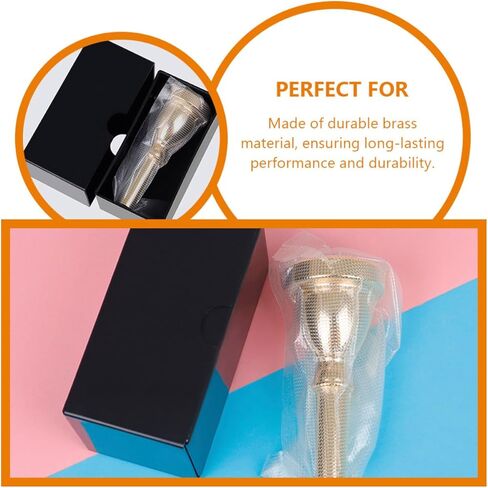 Mobestech 14mm Brass Tuba Mouthpiece Replacement Gold Color Tuba Accessory for Musical Instrument Suitable and Instrument Repairs in Saudi Arabia