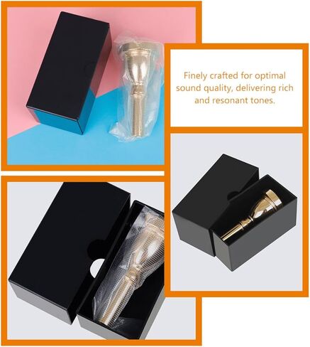 Mobestech 14mm Brass Tuba Mouthpiece Replacement Gold Color Tuba Accessory for Musical Instrument Suitable and Instrument Repairs in Saudi Arabia