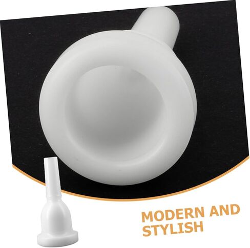 ERINGOGO Tuba Mouthpiece Plastic Replacement Accessory with 39mm Outer Diameter and 13mm Inner Diameter, White Upright Key Design for Beginner Practice and Performance in Saudi Arabia