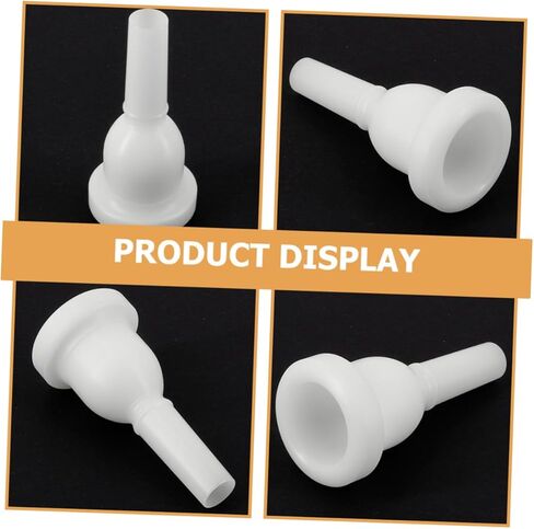 ERINGOGO Tuba Mouthpiece Plastic Replacement Accessory with 39mm Outer Diameter and 13mm Inner Diameter, White Upright Key Design for Beginner Practice and Performance in Saudi Arabia