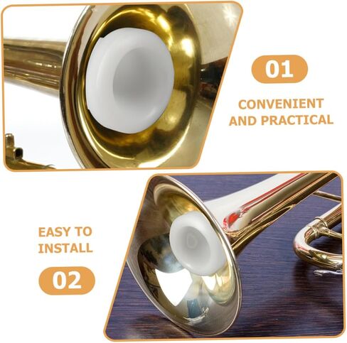 ERINGOGO Tuba Mouthpiece Plastic Replacement Accessory with 39mm Outer Diameter and 13mm Inner Diameter, White Upright Key Design for Beginner Practice and Performance in Saudi Arabia