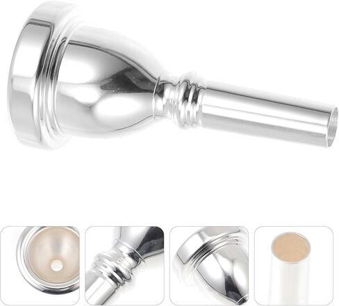 Zerodeko Professional Silver Plated Copper Tuba Mouthpiece Replacement Accessory for Tuba Practice and Brass Instrument Parts in Saudi Arabia