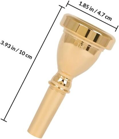TIDTALEO Silver Plated 14mm Cnc Tuba Mouthpiece Replacement Instrument Accessory Gold Finish Compatible with 18c Tuba for Professional Brass Players in Saudi Arabia