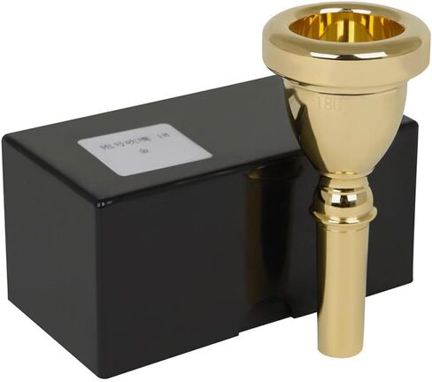 TIDTALEO Silver Plated 14mm Cnc Tuba Mouthpiece Replacement Instrument Accessory Gold Finish Compatible with 18c Tuba for Professional Brass Players in Saudi Arabia