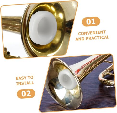 Tuba Mouthpiece Plastic Replacement 39mm Large Diameter 13mm Small Diameter White Musical Mouthpiece for Tuba Performance Accessory in Saudi Arabia