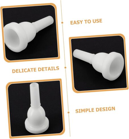 Tuba Mouthpiece Plastic Replacement 39mm Large Diameter 13mm Small Diameter White Musical Mouthpiece for Tuba Performance Accessory in Saudi Arabia