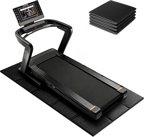 سجادة وسادة المشي - 79 بوصة × 99 بوصة، سجادة جهاز مشي غير قابلة للانزلاق لأرضيات السجاد والخشب الصلب، بساط تمرين ممتص للصدمات وبساط تحت جهاز المشي لحماية الأرضية في صالة الألعاب الرياضية المنزلية in Kuwait