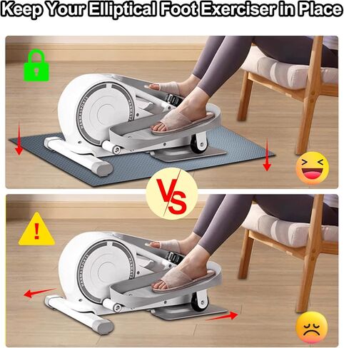 حصيرة مضادة للانزلاق، يمكن وضعها على بائع متجول بيضاوي الشكل تحت المكتب أثناء الجلوس، مثالية لتمرين دواسة القدم الكهربائية أثناء الجلوس، وتعزيز الثبات وحماية الأرضية in Kuwait
